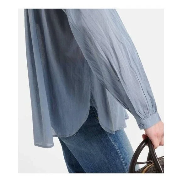 Nili Lotan Neville Tunic Shirt Top Cotton Long Sleeve Oversized S New 277217